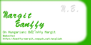 margit banffy business card